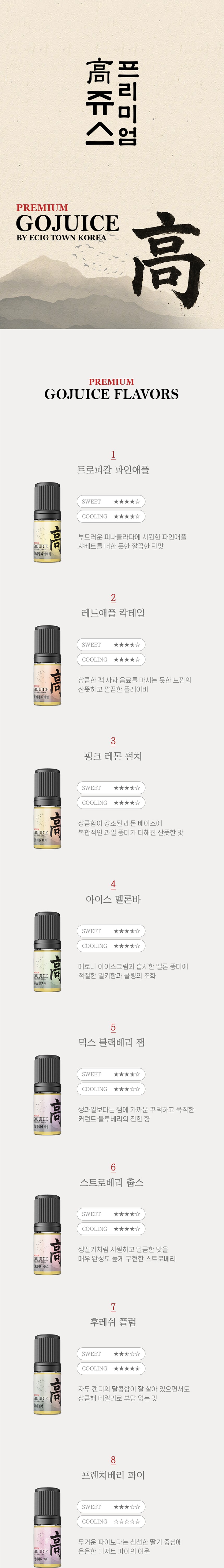 [합성/입호흡] 커넥티드코리아 고쥬스 (0.98%/30ml) 상세