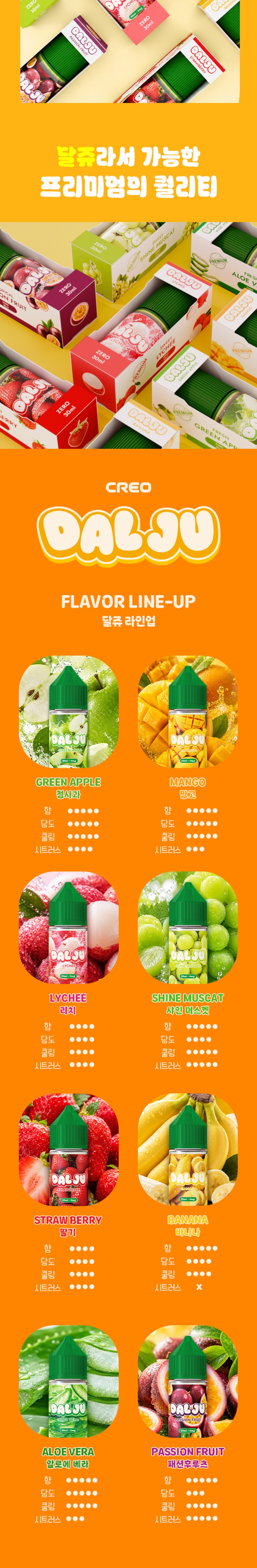[무니코틴/입호흡] 크레오 달쥬 (30ml) 상세
