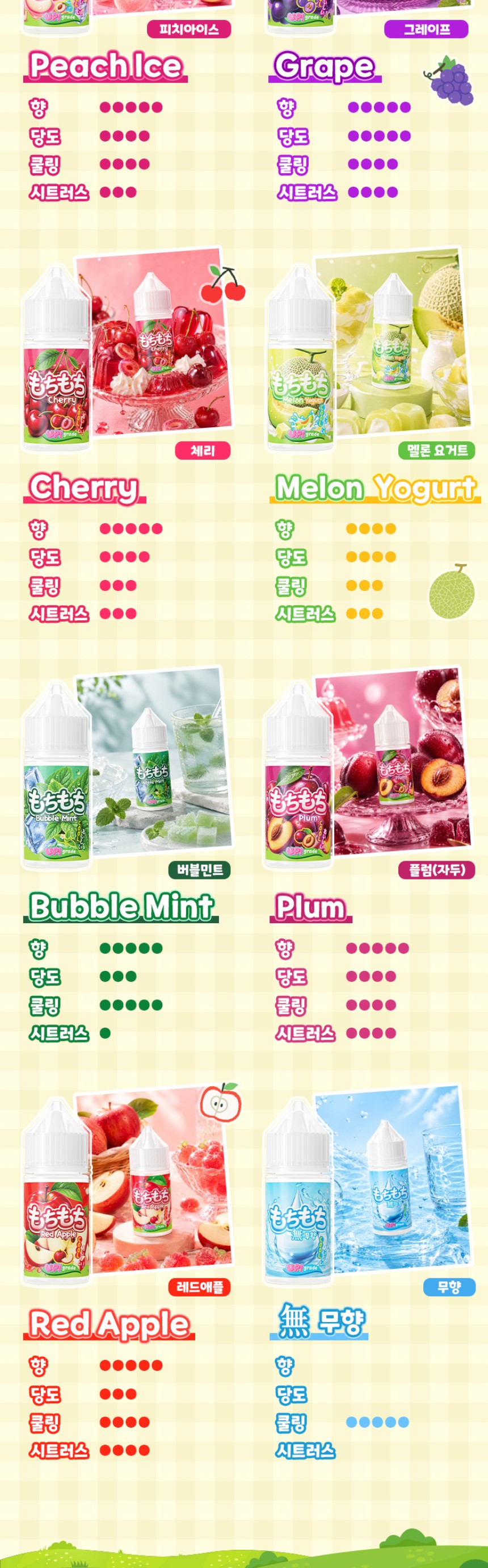 [무니코틴/입호흡] 에이스 모치모치 (30ml) 상세